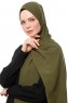 Aylin - Khaki Medine Silk Hijab - Gülsoy