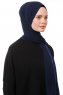 Aylin - Marineblauw Medine Silk Hijab - Gülsoy