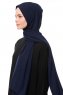 Aylin - Marineblauw Medine Silk Hijab - Gülsoy