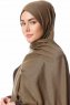 Aysel - Donker Khaki Pashmina Hijab - Gülsoy