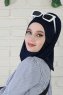 Wilda - Marineblauwe Katoenen Hijab