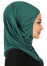 Wilda - Donkergroen Katoenen Hijab