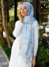 Bahr - Blauw Gevormde Hijab - Sal Evi