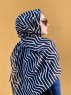 Berrin - Zwart Gedessineerde Katoen Hijab - Mirach
