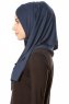 Betul - Marineblauw 1X Jersey Hijab - Ecardin