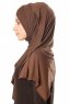 Betul - Donker Bruin 1X Jersey Hijab - Ecardin