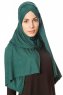 Betul - Donkergroen 1X Jersey Hijab - Ecardin
