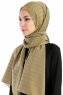 Burcu Khaki Chiffon Hijab Sjal Madame Polo 130027-2