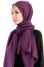 Burcu Lila Chiffon Hijab Sjal Madame Polo 130030-2