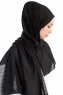 Burcu Svart Chiffon Hijab Sjal Madame Polo 130024-4