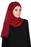 Carin - Bordeaux Praktisch Chiffon Hijab