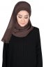 Carin - Bruin Praktisch Chiffon Hijab
