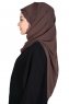 Carin - Bruin Praktisch Chiffon Hijab