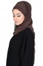 Carin - Bruin Praktisch Chiffon Hijab