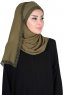 Carin - Khaki Praktisch Chiffon Hijab