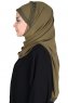 Carin - Khaki Praktisch Chiffon Hijab
