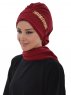 Carmen Bordeaux Instant One-Piece Praktisk Hijab Ayse Turban 325407-2