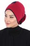 Clara - Bordeaux & Marineblauw Katoen Turban