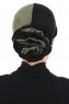 Clara - Khaki & Zwart Katoen Turban