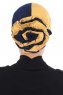 Clara - Mosterd & Marineblauw Katoen Turban