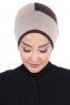 Clara - Taupe & Bruin Katoen Turban