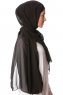 Derya - Zwart Praktisch Chiffon Hijab