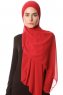 Derya - Kastanjebruin Praktisch Chiffon Hijab