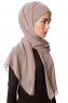 Derya - Licht Taupe Praktisch Chiffon Hijab