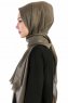 Dilsad Khaki Hijab Sjal Madame Polo 130019-3