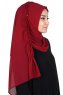 Disa - Bordeaux Praktisch Chiffon Hijab