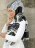 Dounia - Zwart Gevormde Hijab - Sal Evi