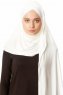 Duru - Creme & Wit Jersey Hijab