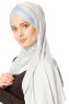 Duru - Lichtgrijs & Lichtblauw Jersey Hijab