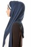 Duru - Marineblauw & Creme Jersey Hijab