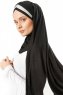 Duru - Zwart & Grijs Jersey Hijab