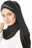 Duru - Zwart & Donker Grijs Jersey Hijab