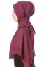 Ebru - Purper Katoenen Hijab
