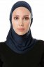 Elif - Marineblauw Sport Hijab - Ecardin