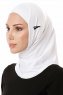 Elif - Wit Sport Hijab - Ecardin
