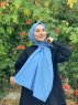 Ermina - Blauw Katoenen Hijab - Mirach