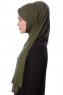 Eslem - Khaki Pile Jersey Hijab - Ecardin
