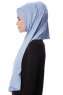 Eslem - Lichtblauw Pile Jersey Hijab - Ecardin