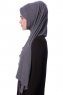 Eslem - Donker Grijs Pile Jersey Hijab - Ecardin