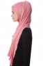 Eslem - Donker Roze Pile Jersey Hijab - Ecardin
