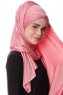 Eslem - Donker Roze Pile Jersey Hijab - Ecardin