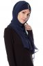 Evren - Marineblauw Chiffon Hijab