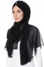 Evren - Zwart Chiffon Hijab