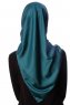 Eylul - Donkergroen Plein Rayon Hijab