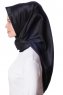 Eylul - Zwart Plein Rayon Hijab
