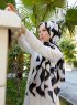 Faizah - Zwart Gevormde Hijab - Sal Evi